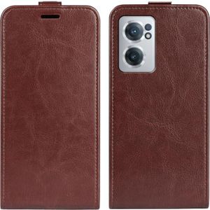 Voor OnePlus Nord CE 2 5G R64 Texture Single Vertical Flip Leather Phone Case (Brown)