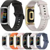 Voor Fitbit Charge 5 Mijobs Soft Silicone Watch Band (Orange+Gold)