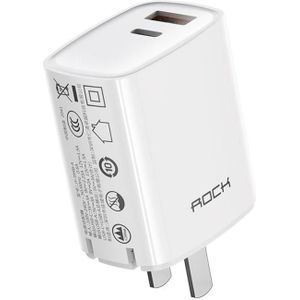 ROCK T42 PD 20W Dual Ports Travel Charger Power Adapter  CN Plug(White)