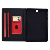 Voor Samsung Galaxy Tab A 9.7 T550/T555C Cowhide Texture Horizontale Flip Lederen case met Holder & Card Slots & Sleep / Wake-up Functie(Rood)