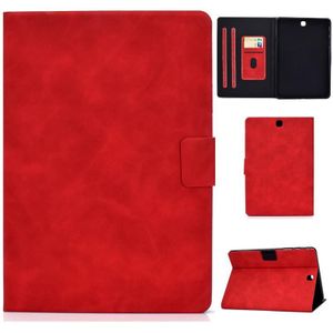 For Samsung Galaxy Tab A 9.7 T550/T555C Cowhide Texture Horizontal Flip Leather Case with Holder & Card Slots & Sleep / Wake-up Function(Red)