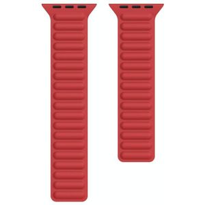 Silicone Magnetic Chain Watchband For Apple Watch Series 6 & SE & 5 & 4 44mm / 3 & 2 & 1 42mm(Red)