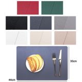 2 STUKS PU Waterdicht Oilproof Leer Warmte-isolatie Placemat (Abrikoos)