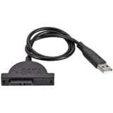 Slim SATA 13 Pin Female to USB 2.0 Adapter Converter Cable for Laptop ODD CD DVD Optical Drive  Cable Length: about 45cm