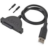 Slim SATA 13 Pin Female to USB 2.0 Adapter Converter Cable for Laptop ODD CD DVD Optical Drive  Cable Length: about 45cm
