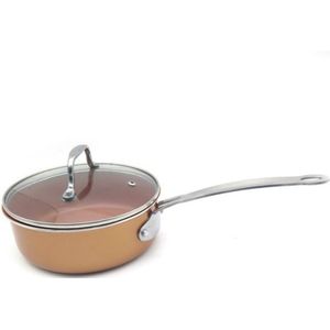 Non-stick Copper Ceramic Coating Cooking Pot  Style:With Cover