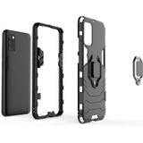 For Samsung Galaxy A02s(EU Edition) PC + TPU Shockproof Protective Case with Magnetic Ring Holder(Black)