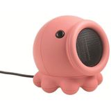 Creative Shaking Head Heater Octopus Mini Portable Desktop Office Home Heating Electric Heater CN Plug(Pink)