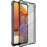 Voor Samsung Galaxy A73 IMAK AIRBAG TPU-zaak met schermbeschermer (transparant zwart)