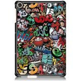 For Huawei Enjoy Tablet 2 10.1 inch / Honor Pad 6 10.1 inch Colored Drawing Pattern Horizontal Flip Leather Case with Three-folding Holder & Sleep / Wake-up Function(Graffiti)