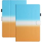 Voor Amazon Kindle Paperwhite 5 2021 Stikselverloop lederen tablethoes (blauw oranje)