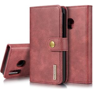 DG.MING Crazy Horse Texture Flip Detachable Magnetic Leather Case with Holder & Card Slots & Wallet for Galaxy A40(Red)
