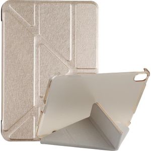 Zijde textuur horizontale vervorming flip tablet lederen tas met houder voor ipad mini 6