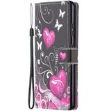 For Samsung Galaxy S21 Ultra 5G Colored Drawing Pattern Horizontal Flip PU Leather Case with Holder & Card Slots & Wallet & Lanyard(Be Careful)
