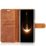 DG.MING for Galaxy Note 8 Crazy Horse Texture Horizontal Flip Detachable Magnetic Protective Case with Holder & Card Slots & Wallet (Brown)