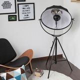 Satellite Studio Tripod Floor Lamp Living Room Bedroom  CN Plug  Size:S(Black)