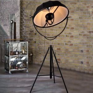 Satellite Studio Tripod Floor Lamp Living Room Bedroom  CN Plug  Size:S(Black)