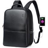 Bopai 751-006431 Business Waterproof Anti-theft Large Capacity Double Shoulder Bag with USB Charging Port  Size: 27x16.5x40cm (Black)