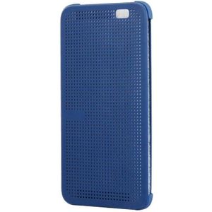 For HTC One E8 Smart Flip Dot View Case with Sleep and Wake-up Function(Dark Blue)