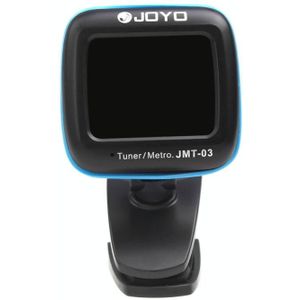 JOYO JMT-03 Portable Clip-on Guitar Tuner Metronome Ondersteunt MIC en CLIP Tuning Mode 2-in-1 360-graden draaien voor gitaar viool ukulele (Zwart)