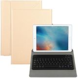 Universal Detachable Bluetooth Keyboard + Leather Case without Touchpad for iPad 9-10 inch  Specification:Black Keyboard(Gold)