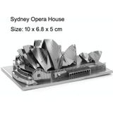 3 PCS 3D Metal Assembly Model World Building DIY Puzzel Speelgoed  Style: Sydney Opera House