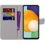 For Samsung Galaxy A53 5G Coloured Drawing Cross Texture Horizontal Flip PU Phone Leather Case with Holder & Card Slots & Wallet & Lanyard(Colorful Layer(Fluorescent Water Pattern)