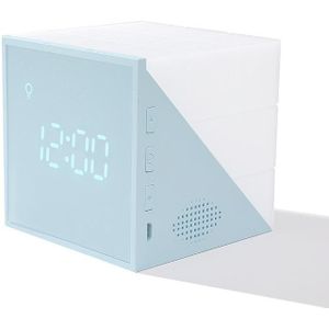 Cube Alarm Clock With LED Night Light USB Charging Cartoon Colorful Alarm Clock(Blue)