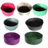 127x30cm 380L Felt Planting Barrel Indoor Outer Round Plant Bag Non-Woven Seedling Bag(Dark Green)