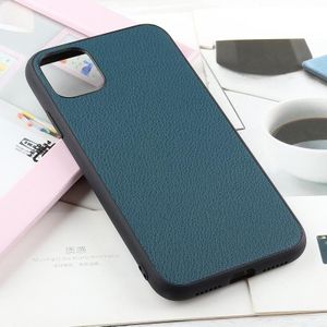 Bead Texture Genuine Leather Protective Case For iPhone 11 Pro Max(Green)