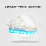 Kinderen kleurrijke lichte schoenen LED opladen lichtgevende schoenen  grootte: 27 (wit)
