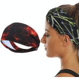 2 stks running fitness oefening zweet-absorberende elastische hoofdband sport zweetband  maat: Gratis grootte