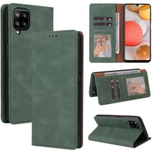 For Samsung Galaxy A42 5G Simple Suction Closure Horizontal Flip Leather Case with Holder & Card Slot & Wallet(Green)