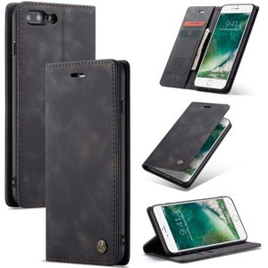 CaseMe-013 Multifunctional Retro Frosted Horizontal Flip Leather Case for iPhone 7 Plus / 8 Plus  with Card Slot & Holder & Wallet(Black)