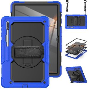 Voor Samsung Galaxy Tab S8 Ultra 14.6 Inch SM-X900 Silicone + PC Tablet Case (Dark Blue + Black)