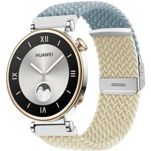 Voor Huawei Watch GT4 41 mm geïntegreerde gesp gevlochten nylon horlogeband (rotsblauw + sterrenlicht)