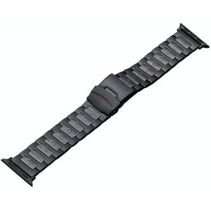 Voor Apple Watch 38 mm veiligheidsgesp titanium stalen horlogeband