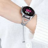 For Garmin Vivoactive 4 22mm Universal Love Bracelet Metal Replacement Watchband(Silver)
