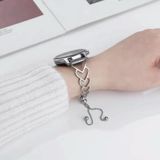 For Garmin Vivoactive 4 22mm Universal Love Bracelet Metal Replacement Watchband(Silver)