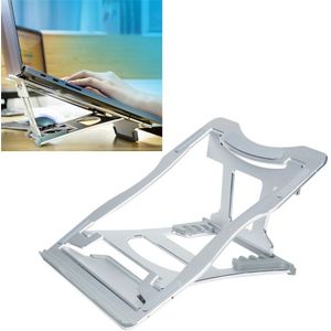 Aluminum Alloy Cooling Holder Desktop Portable Simple Laptop Bracket  Six-stage Support  Size: 21x26cm (Silver)