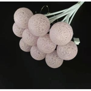 2 PCS Bouquet Cotton Ball Lights Starry Sky Ball Lights Flowers Decoration Packaging Materials(Light Pink)