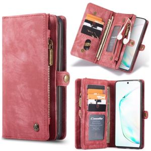 For Galaxy S20 Plus CaseMe Detachable Multifunctional Horizontal Flip Leather Case  with Card Slot & Holder & Zipper Wallet & Photo Frame(Red)