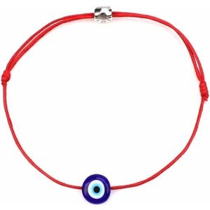 Lucky Evil Eye Bracelets For Women 6 Colors Handmade Braided Rope Lucky Jewelry Red Bracelet Female(Red)