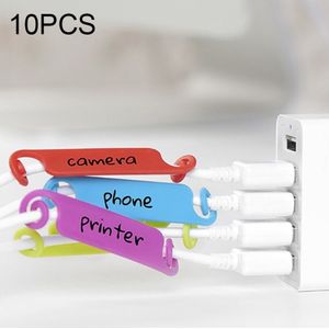 10 STKS creatieve beschrijfbare kabel Power Line arrangement label kaart