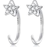 S925 Sterling Silver Star Ear Hook Women Earrings