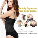 13-Buckle Belly Belt Hollowing Out Strong Waist Shaping Shaping Stomach Girdle Ladies Postpartum Corset Belt(Black)