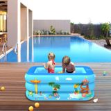Household Indoor and Outdoor Amusement Park Pattern Children Square Inflatable Swimming Pool  Size:130 x 85 x 50cm