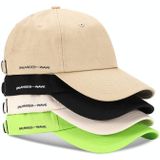 Side Printed Letters Summer Soft Top Cap All-Match Baseball Cap  Size:One Size(Dark Khaki)