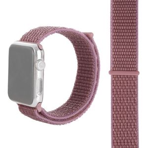 Simple Fashion Nylon Watch Strap for Apple Watch Series 5 & 4 44mm / 3 & 2 & 1 42mm  with Magic Stick(Purple)