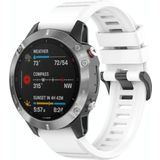 Voor Garmin Fenix 7x 26mm Solid Color Silicone Quick Release Strap (White)